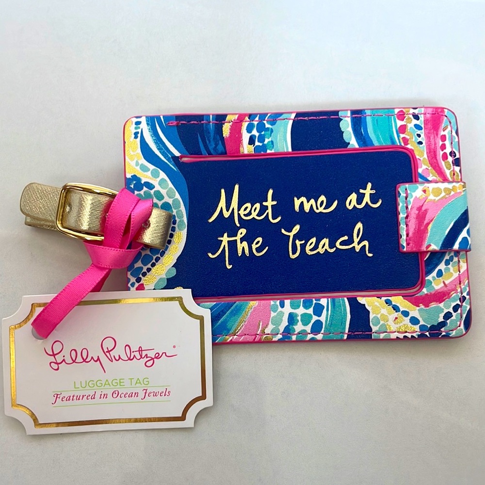 New Lilly Pulitzer With Tag Luggage Tag Featured in Ocean Jewels